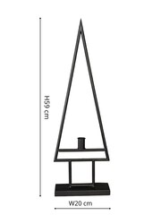 Ivyline Black Christmas Deco Table Top Tree Candle Holder - Image 4 of 4