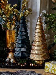 Ivyline Gold Christmas Juniper Glass Tree - Image 1 of 3