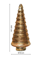 Ivyline Gold Christmas Juniper Glass Tree - Image 3 of 3