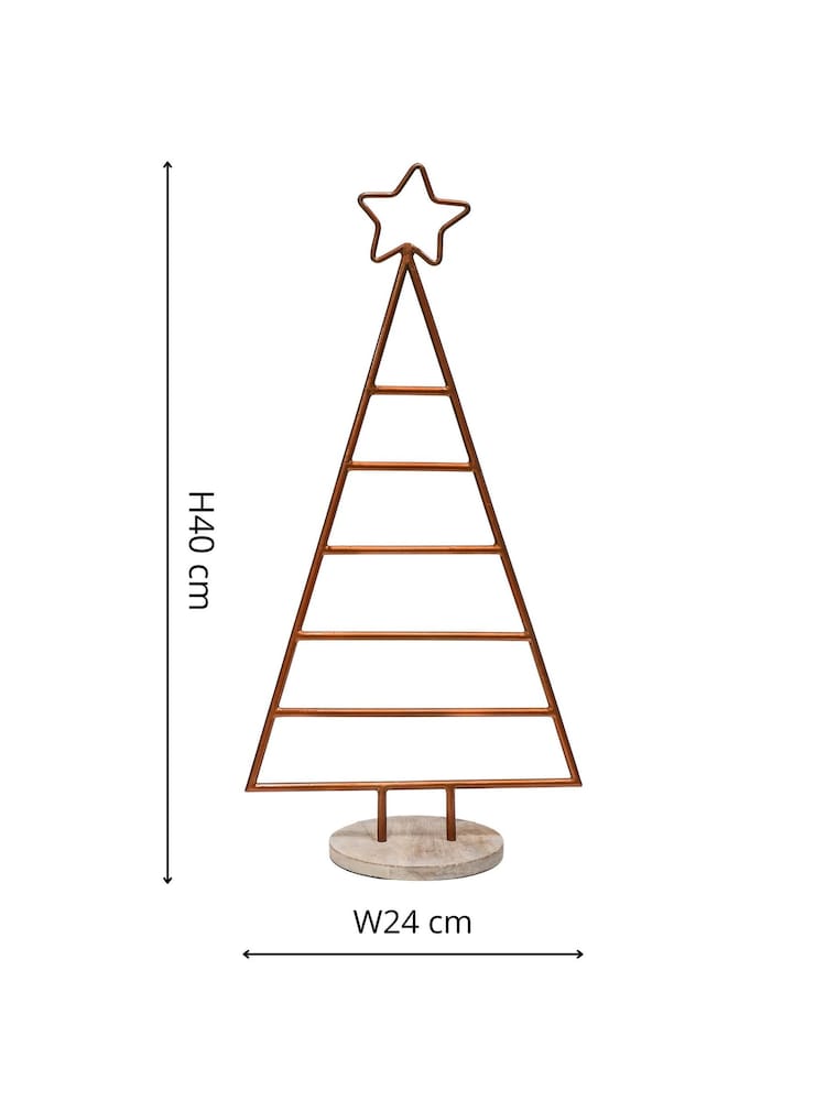 Ivyline Copper Iron Christmas Tree with Star - Image 2 of 2