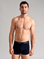 Ted Baker Dark Blue Cotton Trunks 3 Pack - Image 1 of 3