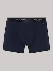 Ted Baker Dark Blue Cotton Trunks 3 Pack - Image 3 of 3