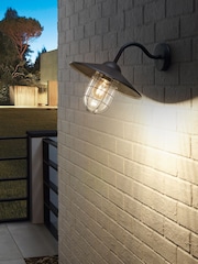 Eglo Black Melgoa Steel & Glass Outdoor Wall Light - Image 1 of 5