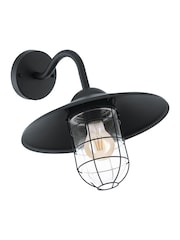 Eglo Black Melgoa Steel & Glass Outdoor Wall Light - Image 2 of 5
