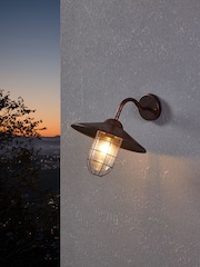 Eglo Copper Melgoa Antique Copper & Glass Outdoor Wall Light - Image 1 of 6