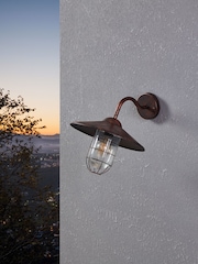 Eglo Copper Melgoa Antique Copper & Glass Outdoor Wall Light - Image 2 of 6