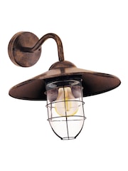 Eglo Copper Melgoa Antique Copper & Glass Outdoor Wall Light - Image 3 of 6