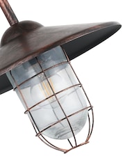 Eglo Copper Melgoa Antique Copper & Glass Outdoor Wall Light - Image 4 of 6