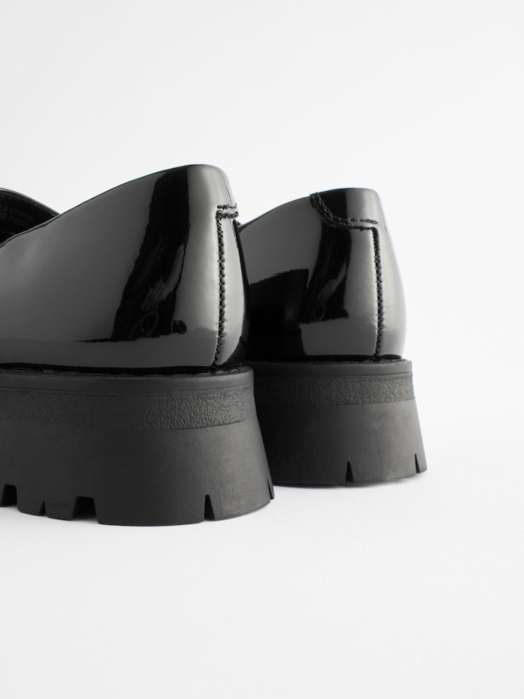 Black Patent Chunky Double Buckle Mary Jane School Shoes - Image 6 of 8