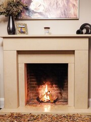 Ivyline Black Christmas Fire Grate - Image 1 of 4
