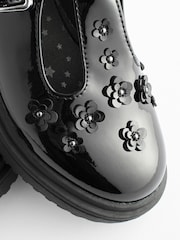 Black Patent Light Up T-Bar Chunky School Shoes - Image 6 of 8
