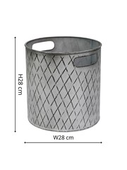 Ivyline Grey Indoor Christmas Tree Bucket - Image 3 of 3