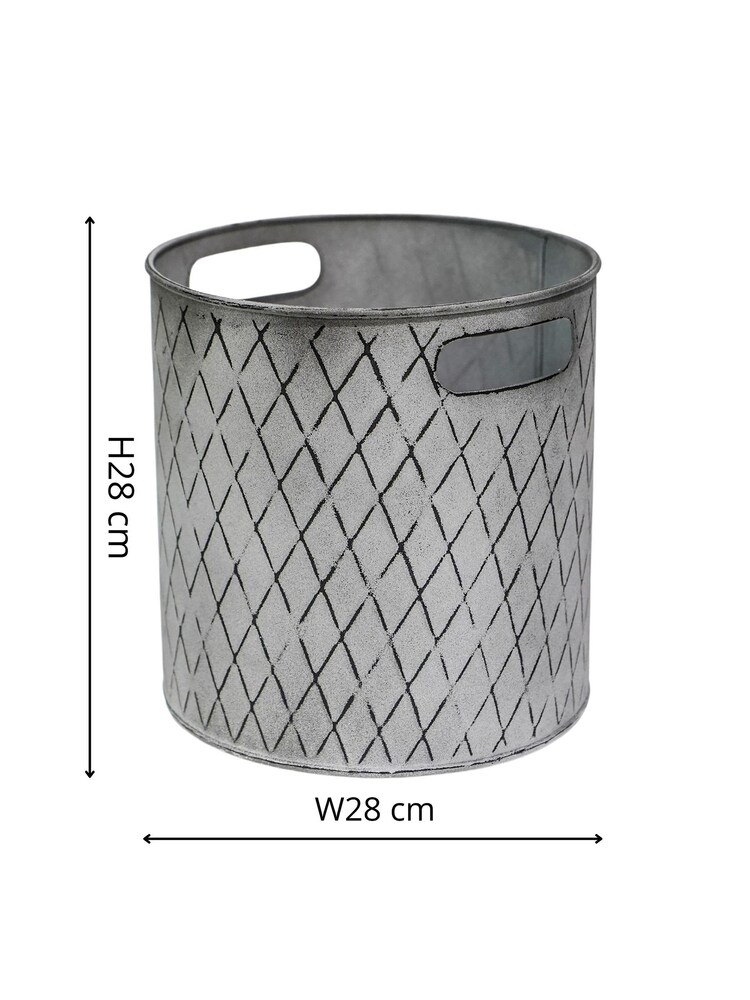 Ivyline Grey Indoor Christmas Tree Bucket - Image 3 of 3