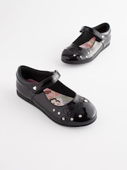 Black Patent Disney Princess Mary Jane School Shoes - Image 1 of 9