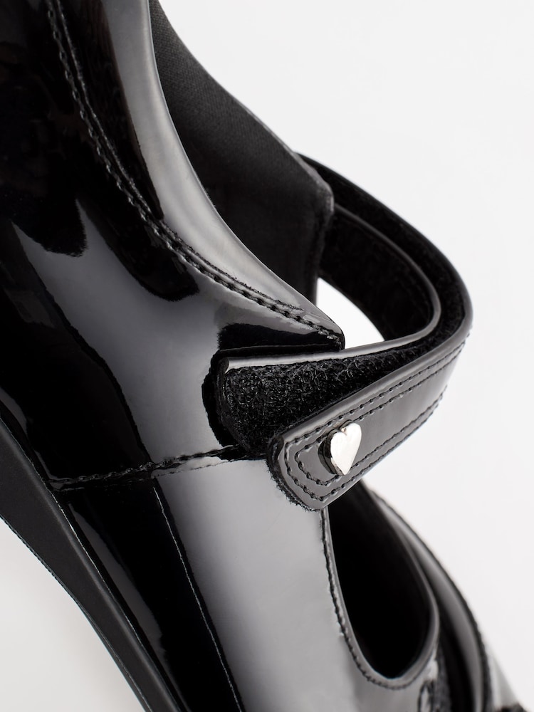 Black Patent Disney Princess Mary Jane School Shoes - Image 8 of 9