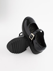 Black Patent Leather Chunky Mary Jane School Shoes - Image 5 of 7