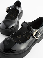 Black Patent Leather Chunky Mary Jane School Shoes - Image 6 of 7