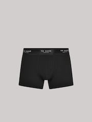 Ted Baker Dark Black Cotton Trunks 3 Pack - Image 2 of 3