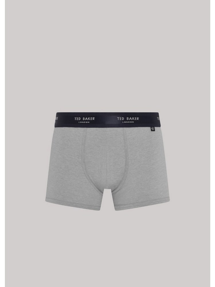 Ted Baker Dark Black Cotton Trunks 3 Pack - Image 3 of 8