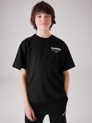 Noir - smALLSAINTS Oversized Underground Crew 100% Cotton T-Shirt - Image 1 de 7