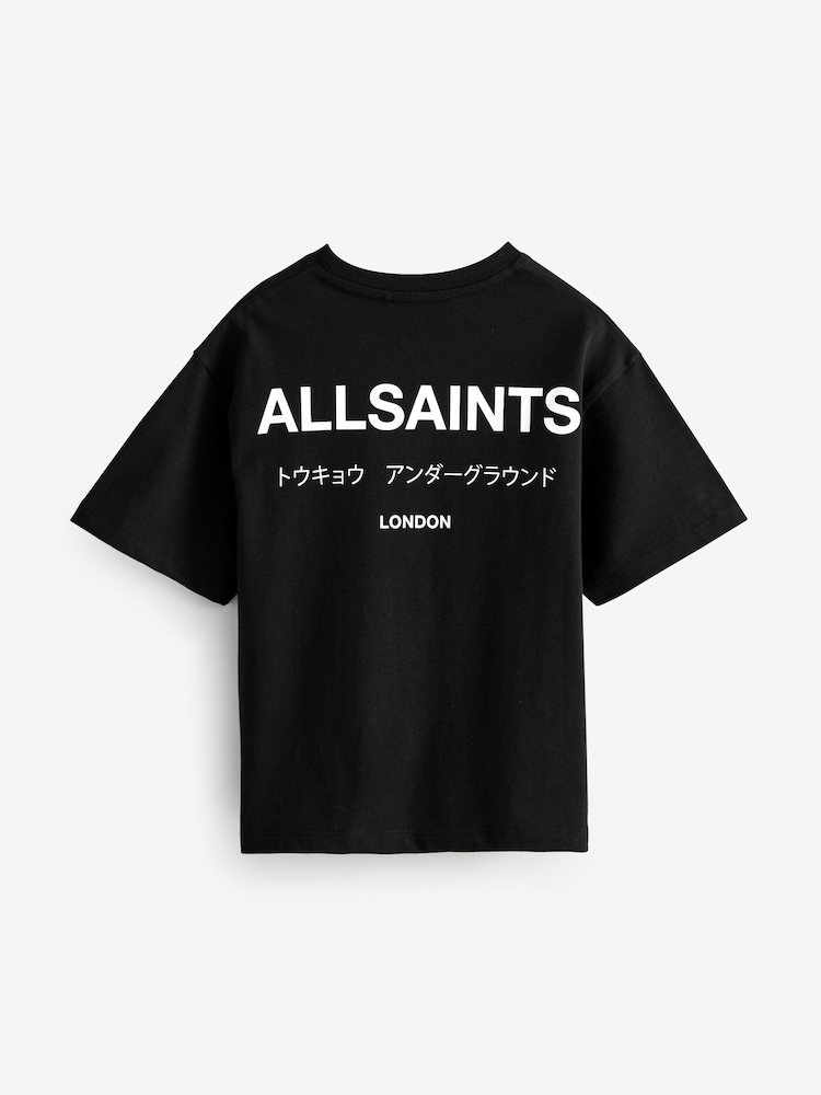 Noir - smALLSAINTS Oversized Underground Crew 100% Cotton T-Shirt - Image 6 of 7