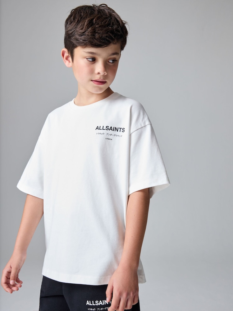 Blanco - smALLSAINTS Oversized Underground Crew Cotton T-Shirt - Imagen 1 de 8 Blanco - smALLSAINTS Oversized Underground Crew Cotton T-Shirt - Imagen 1 de 8