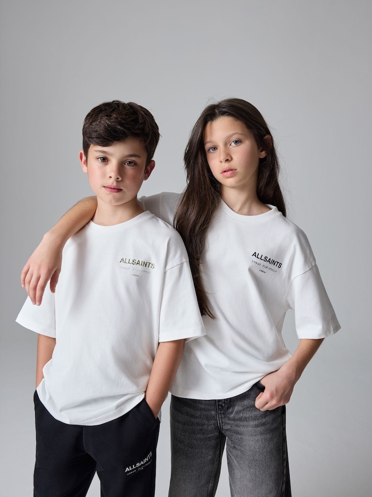 Blanco - smALLSAINTS Oversized Underground Crew Cotton T-Shirt - Imagen 2 de 8 Blanco - smALLSAINTS Oversized Underground Crew Cotton T-Shirt - Imagen 2 de 8