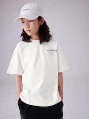 smALLSAINTS White Oversized Underground Crew 100% Cotton T-Shirt - Image 3 of 7