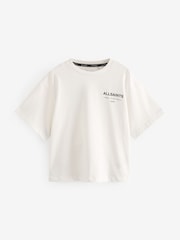 smALLSAINTS White Oversized Underground Crew 100% Cotton T-Shirt - Image 5 of 7