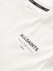 smALLSAINTS White Oversized Underground Crew 100% Cotton T-Shirt - Image 7 of 7
