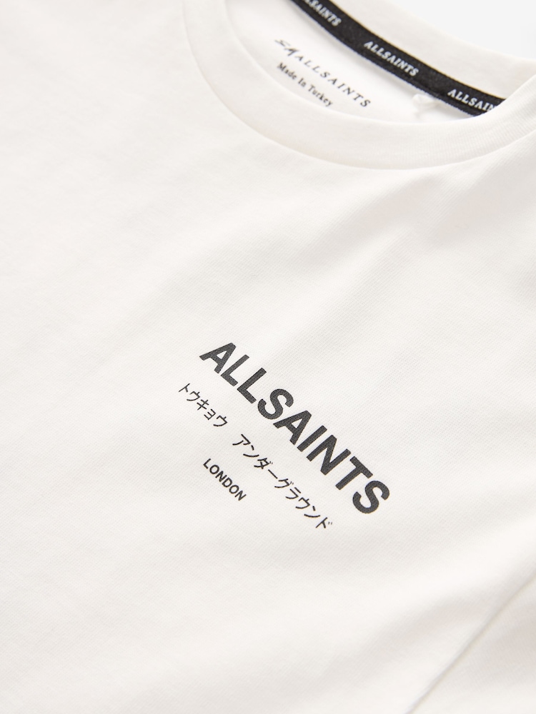 smALLSAINTS White Oversized Underground Crew 100% Cotton T-Shirt - Image 7 of 7