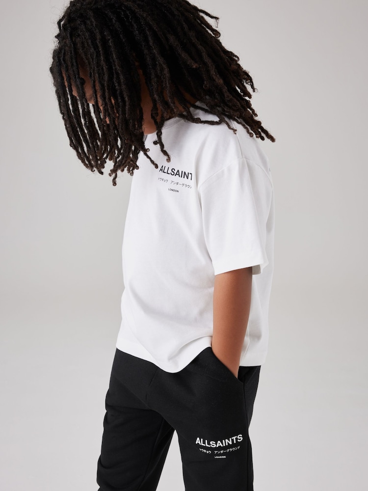 smALLSAINTS White Oversized Underground Crew Cotton T-Shirt - Image 8 of 8