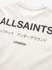 smALLSAINTS White Oversized Underground Crew Cotton T-Shirt - Image 9 of 9