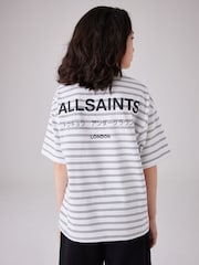 Noir/Blanc - smALLSAINTS Oversized Underground Crew 100% Cotton T-Shirt - Image 2 of 7