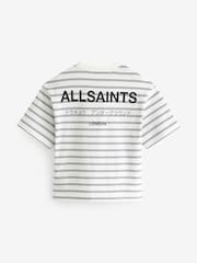 Noir/Blanc - smALLSAINTS Oversized Underground Crew 100% Cotton T-Shirt - Image 5 of 7