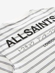 Noir/Blanc - smALLSAINTS Oversized Underground Crew 100% Cotton T-Shirt - Image 6 of 7