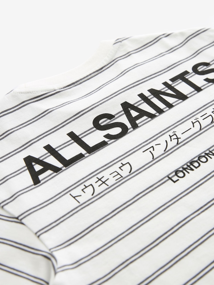 Noir/Blanc - smALLSAINTS Oversized Underground Crew 100% Cotton T-Shirt - Image 6 of 7