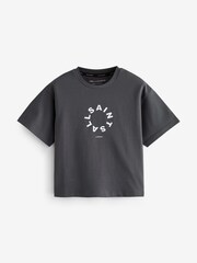 SmallSaints Tierra Oversized okrogli ovratnik; z okroglim ovratnikom Logo 100% Bombažna majica - Slika 5 iz 7