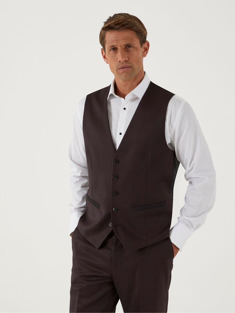Skopes Red Tailored Fit Maxwell Suit: Waistcoat - Image 1 of 4