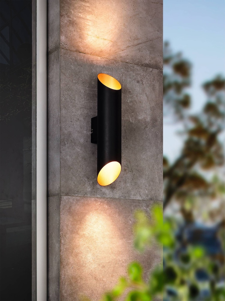 Eglo Black Agolada Up and Down Light Steel Outdoor Wall Light - Image 1 of 5 Eglo Black Agolada Up and Down Light Steel Outdoor Wall Light - Image 1 of 5
