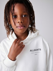 smALLSAINTS White Oversized Underground Pullover Hoodie - Image 1 of 6