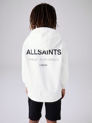 smALLSAINTS White Oversized Underground Pullover Hoodie - Image 2 of 6