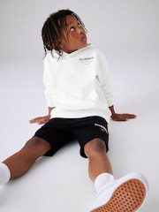 smALLSAINTS White Oversized Underground Pullover Hoodie - Image 3 of 6