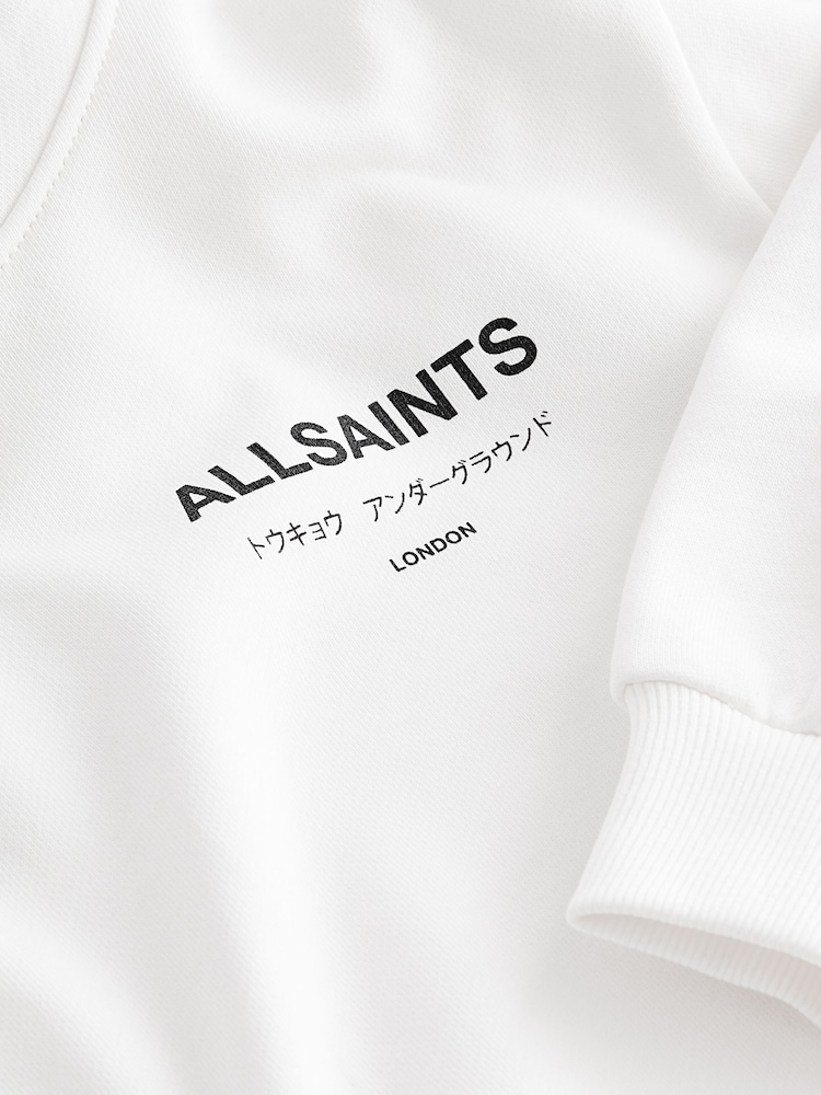 smALLSAINTS White Oversized Underground Pullover Hoodie - Image 6 of 6