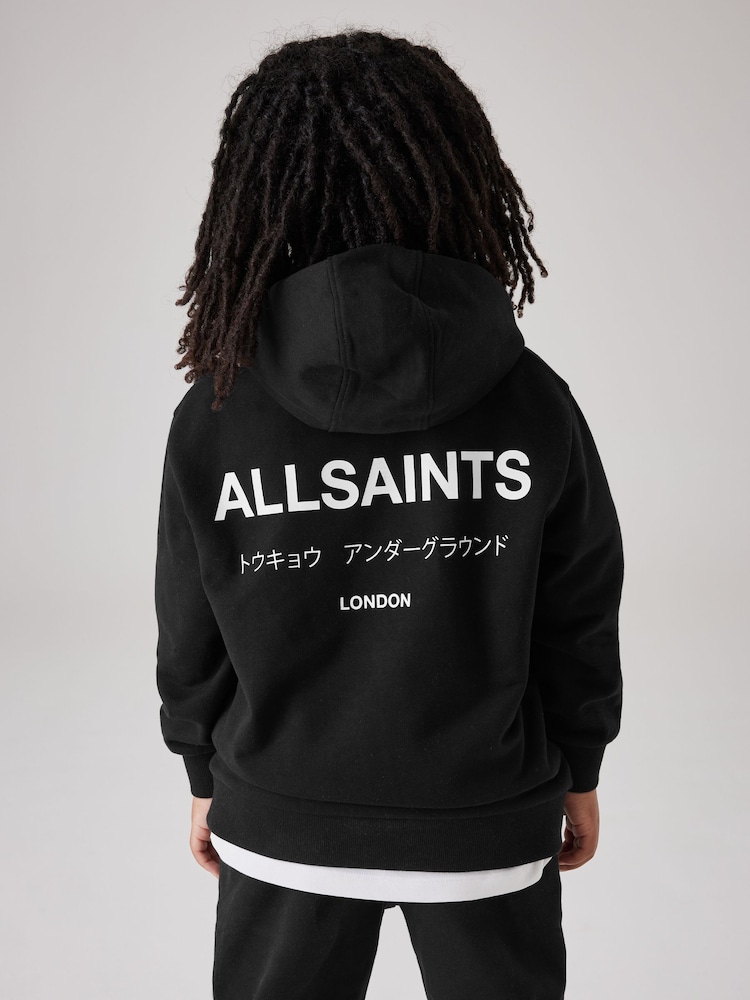 smALLSAINTS Black Oversized Underground Pullover Hoodie - Image 2 of 6