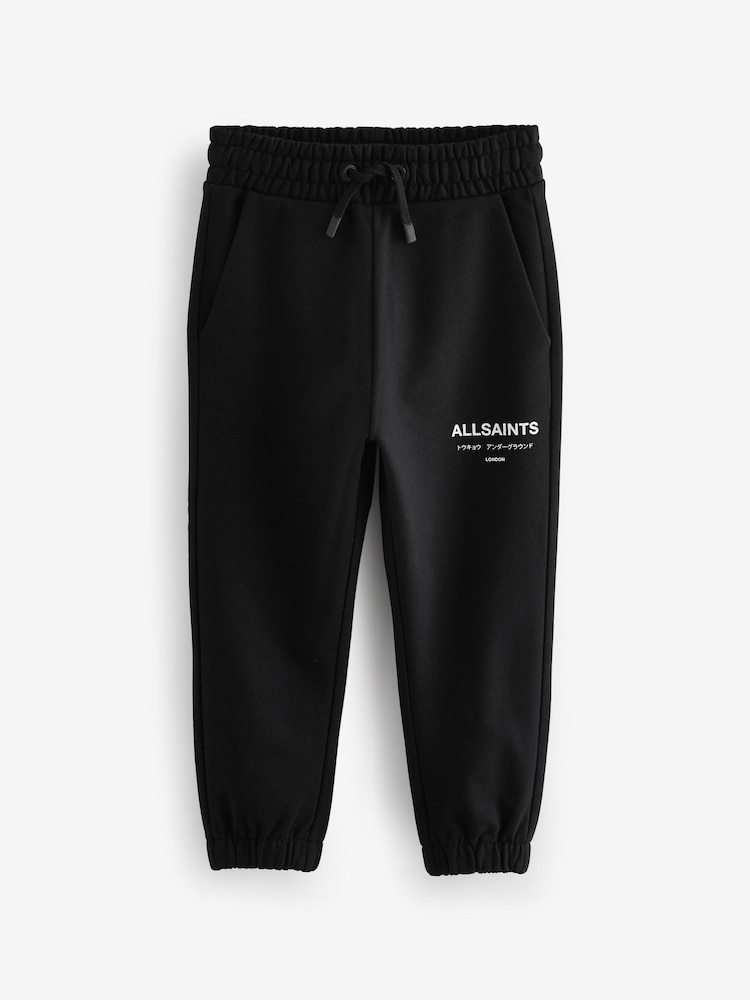 smALLSAINTS Black Underground Straight Cuffed 100% Cotton Joggers - Image 4 of 7
