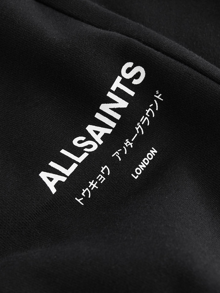 smALLSAINTS Black Underground Straight Cuffed 100% Cotton Joggers - Image 6 of 7