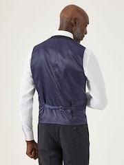 Skopes Blue Tailored Fit Aiken Check Suit: Waistcoat - Image 2 of 4