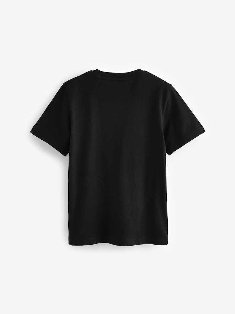 smALLSAINTS Black/Grey Boys Brace Crew 100% Cotton T-Shirts 3 Pack - Image 5 of 5 smALLSAINTS Black/Grey Boys Brace Crew 100% Cotton T-Shirts 3 Pack - Image 5 of 5