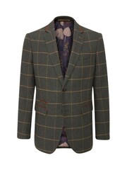 Skopes Green Tailored Fit Warriner Check Suit: Jacket - Image 4 of 5